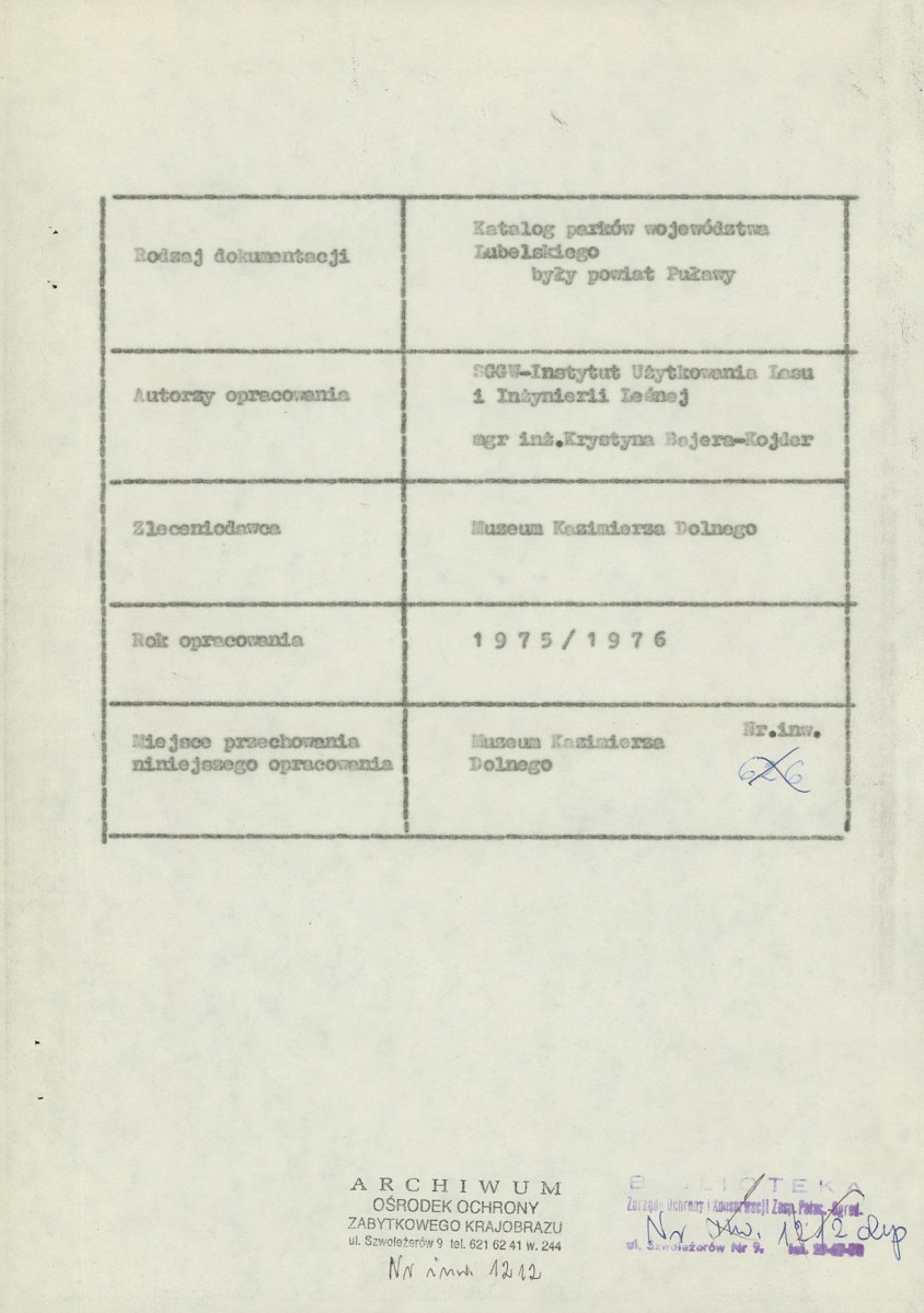 EP - Ewidencja parkowa, skan nr 4