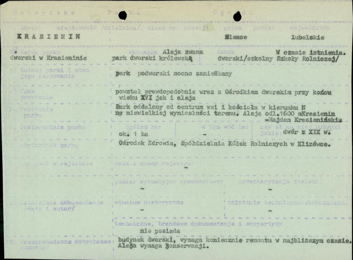 EP - Ewidencja parkowa, skan nr 5