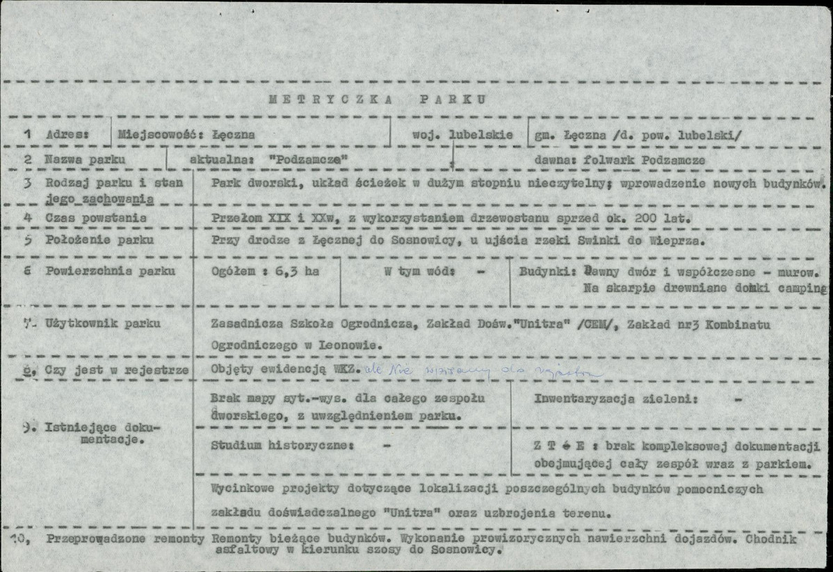 Ewidencja parkowa, skan nr 5