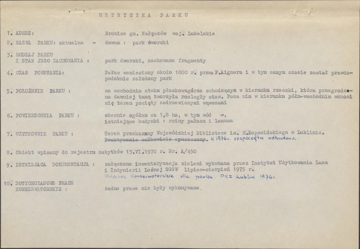 EP - Ewidencja parkowa, skan nr 20