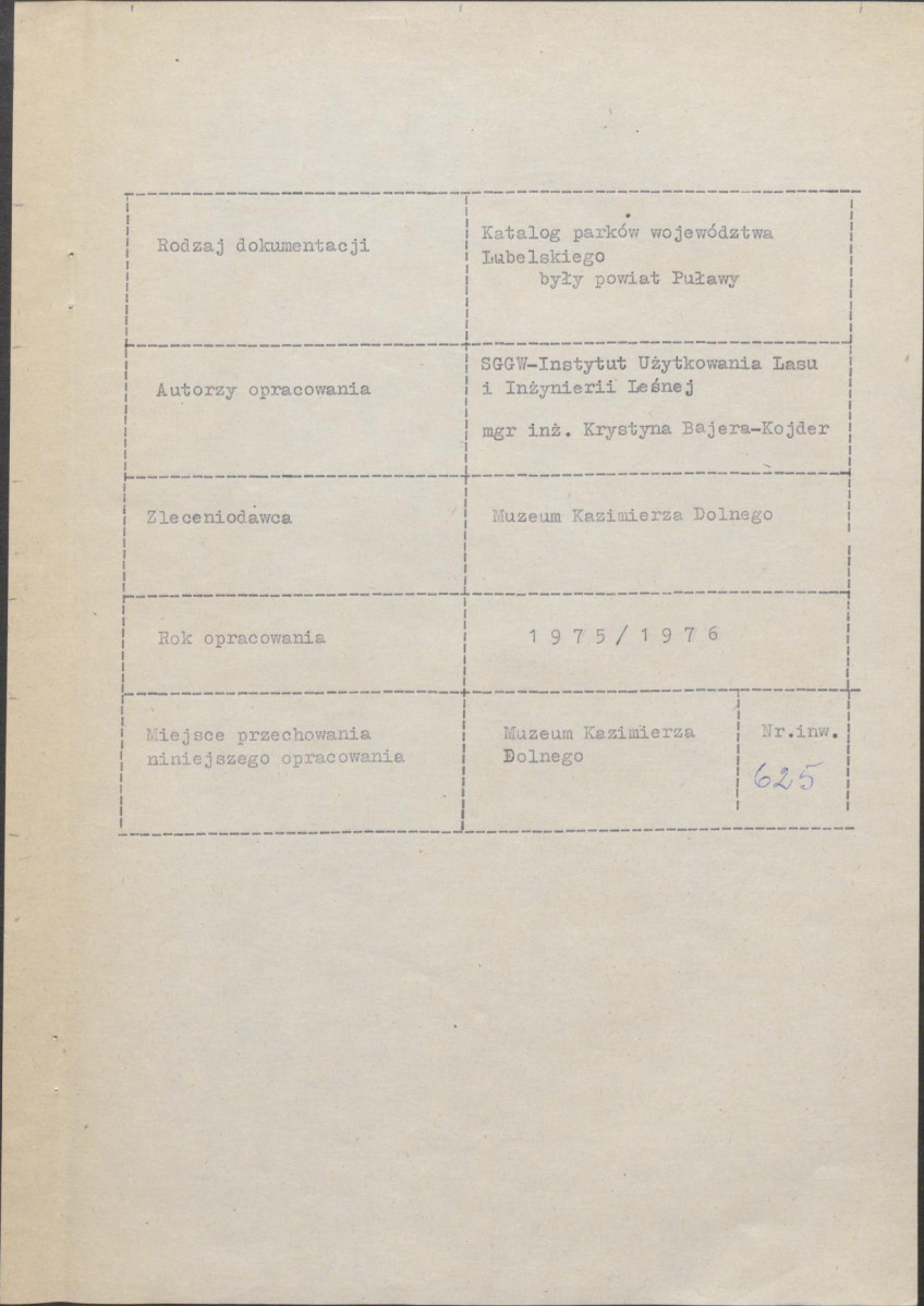 EP - Ewidencja parkowa, skan nr 4