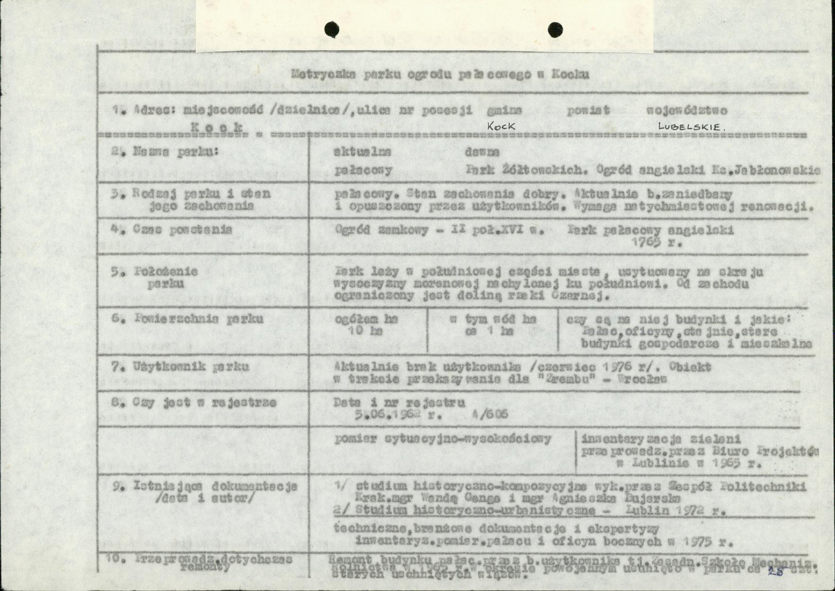 Ewidencja parkowa, skan nr 5