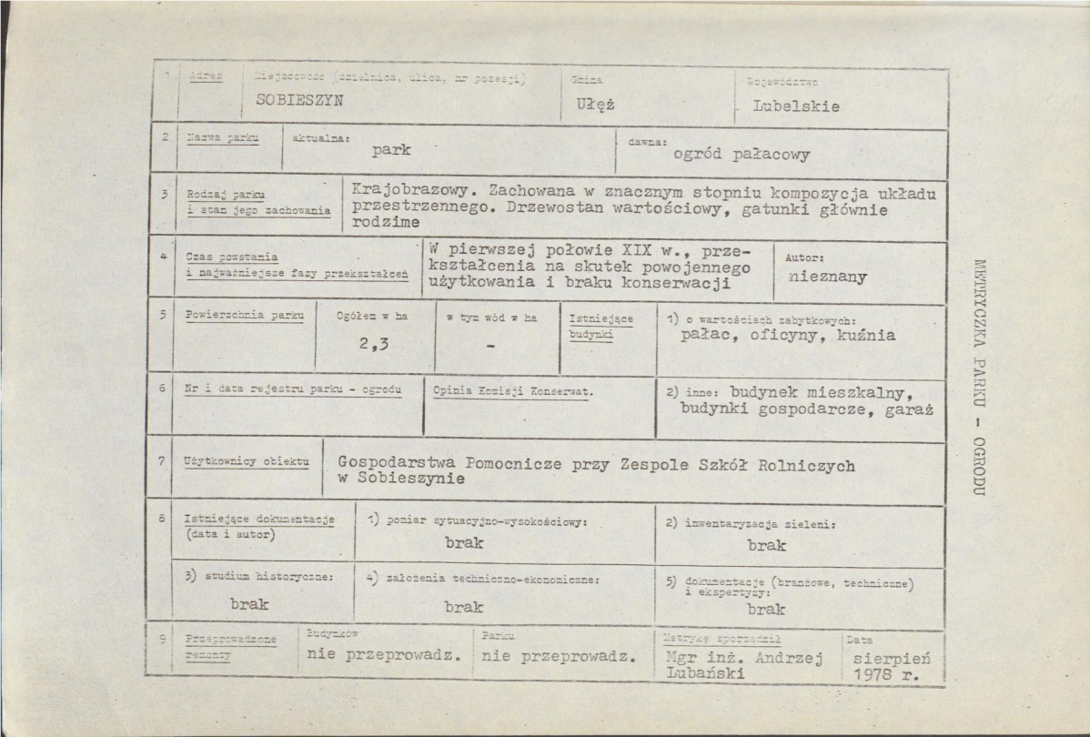 EP - Ewidencja parkowa, skan nr 6