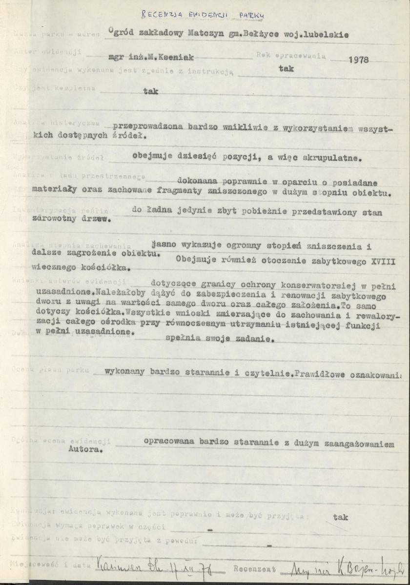 Ewidencja parkowa, skan nr 4
