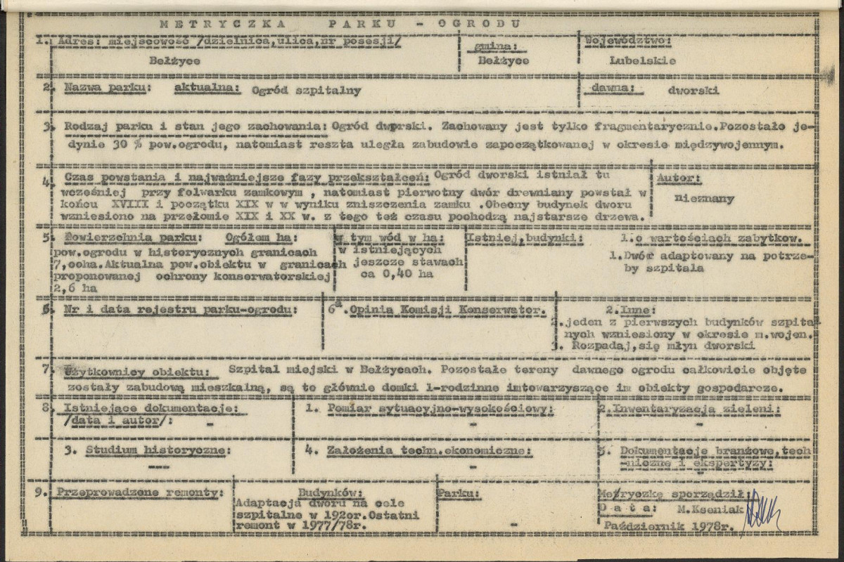 EP - Ewidencja parkowa, skan nr 8