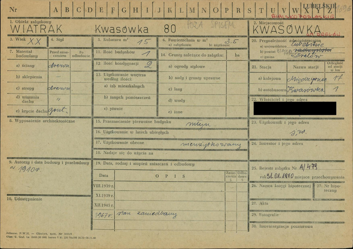 KZ - Karta zielona, skan nr 1
