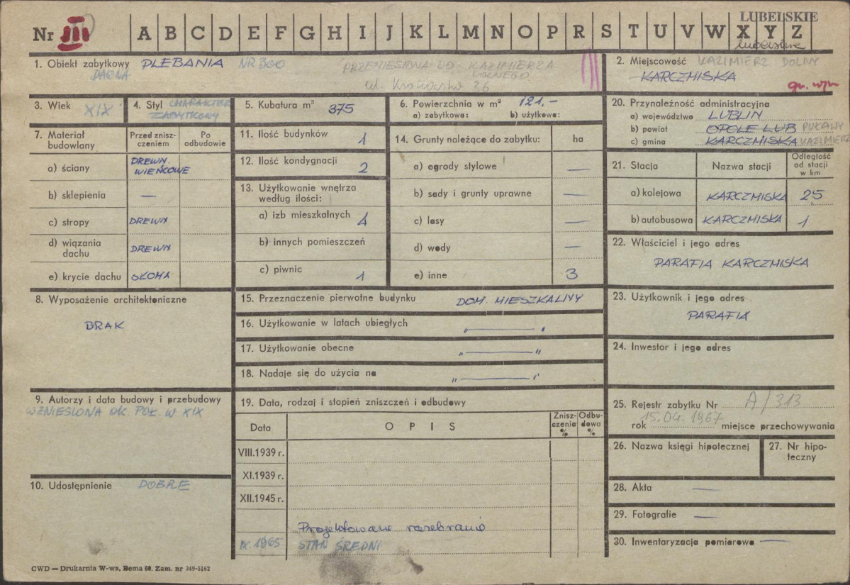 KZ - Karta zielona, skan nr 1