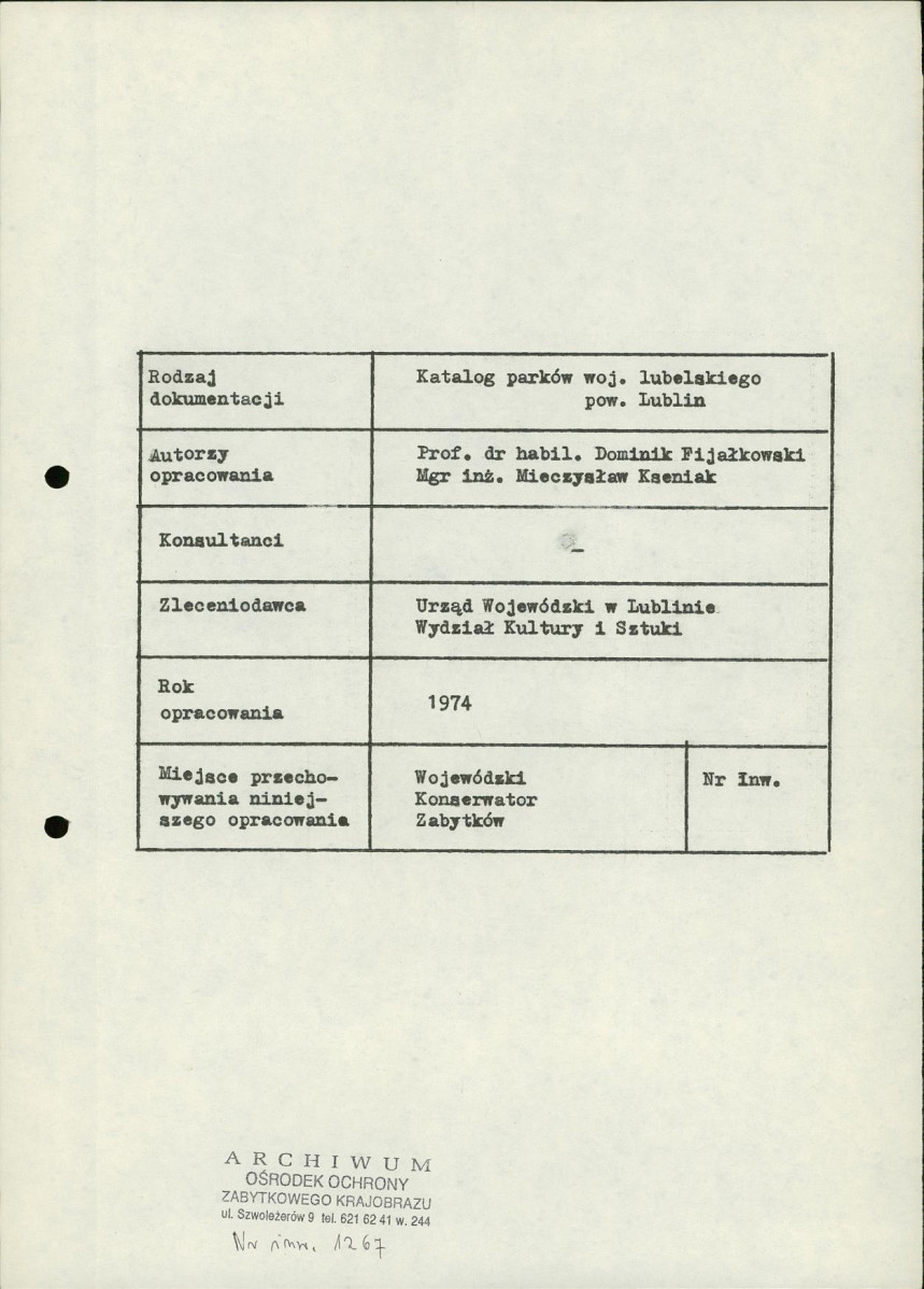 EP - Ewidencja parkowa, skan nr 5