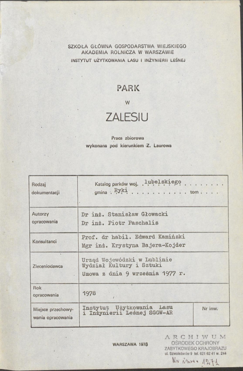 EP - Ewidencja parkowa, skan nr 5