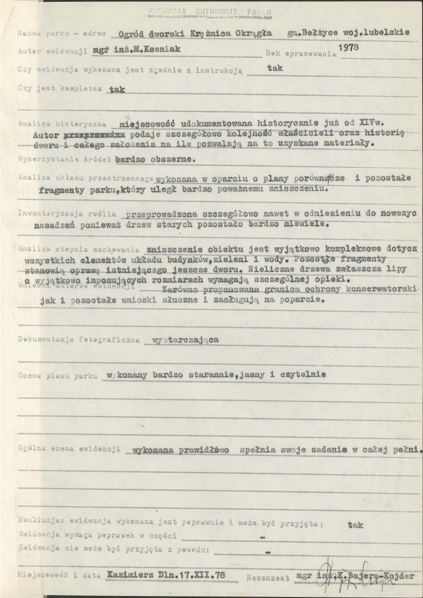 EP - Ewidencja parkowa, skan nr 6