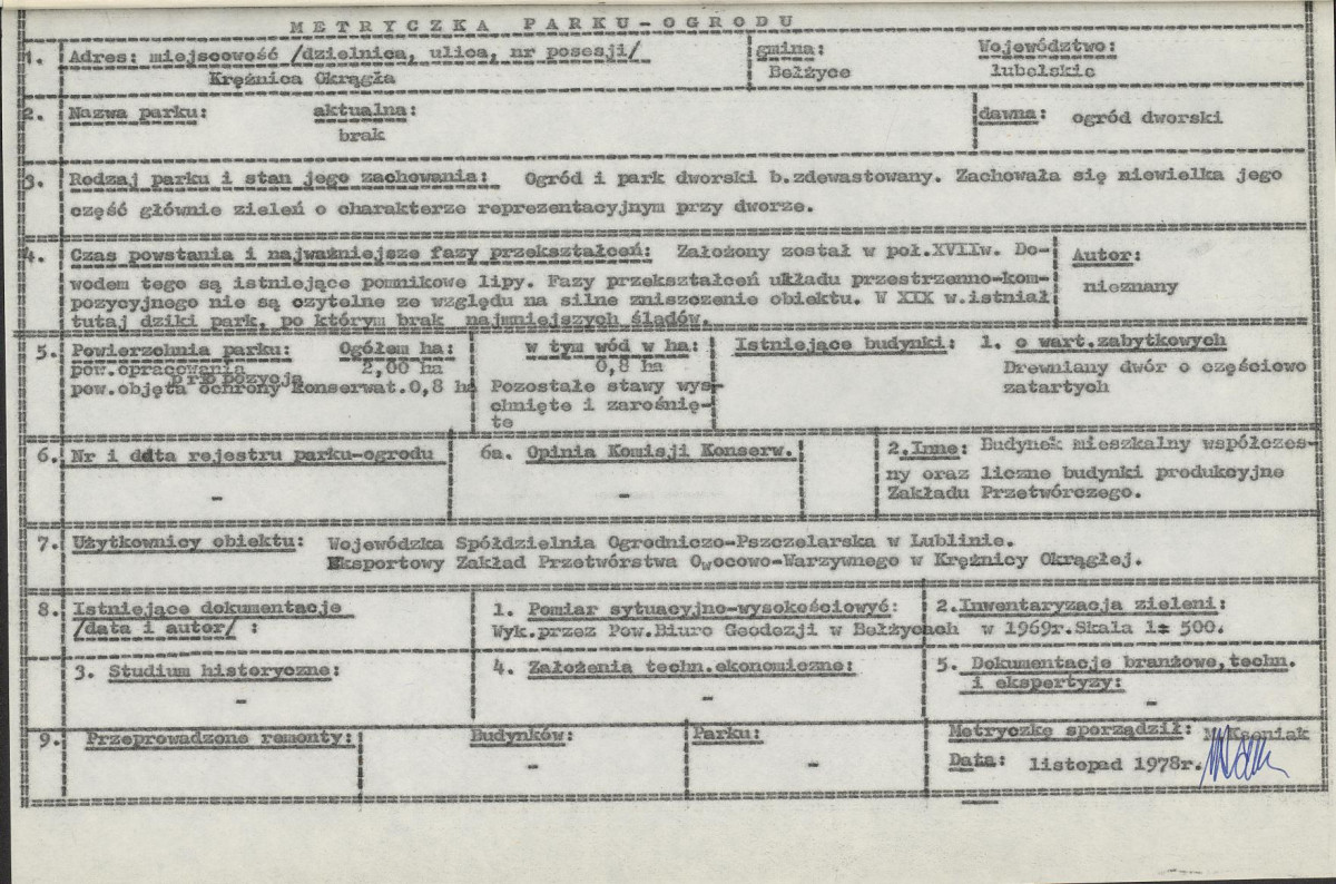 EP - Ewidencja parkowa, skan nr 10