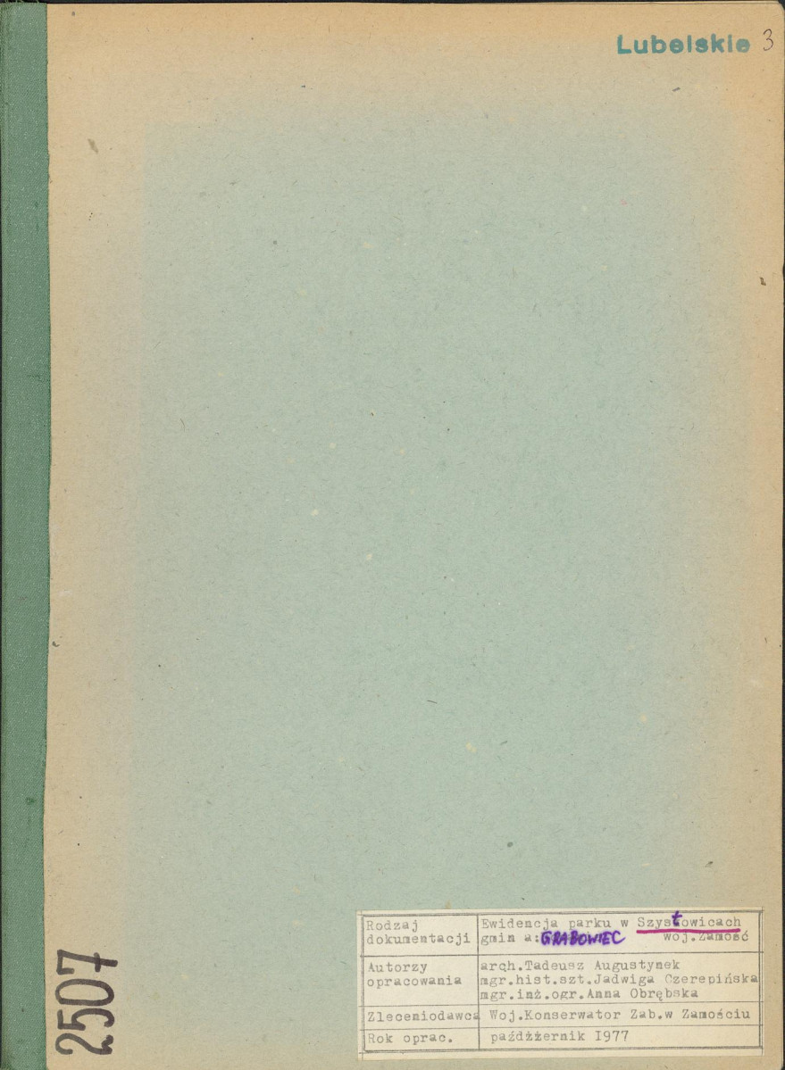 EP - Ewidencja parkowa, skan nr 1