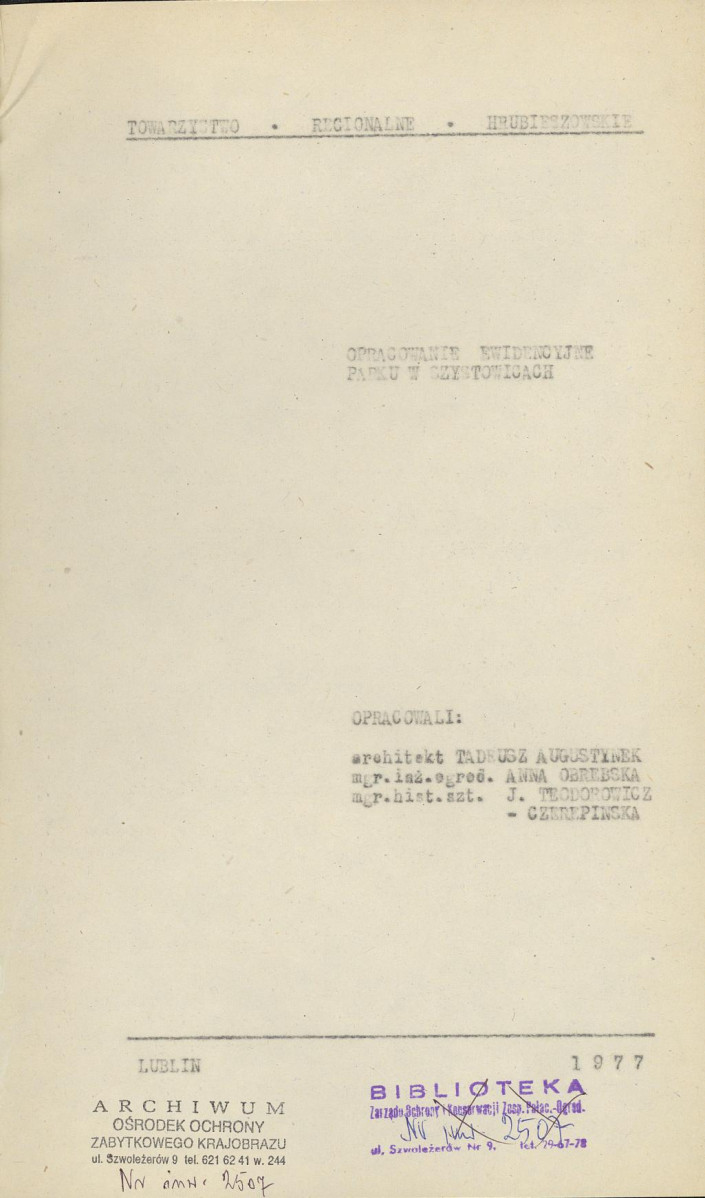 EP - Ewidencja parkowa, skan nr 4