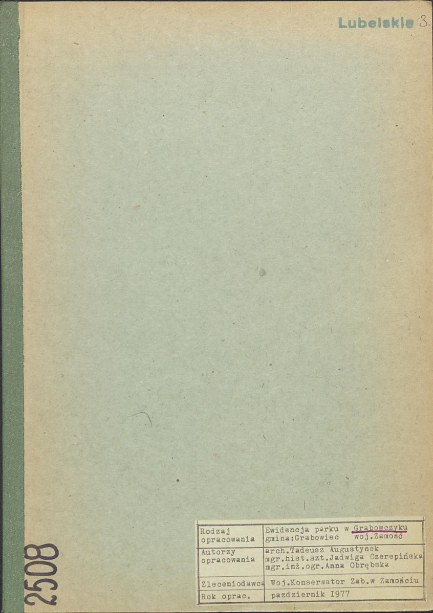 EP - Ewidencja parkowa, skan nr 1