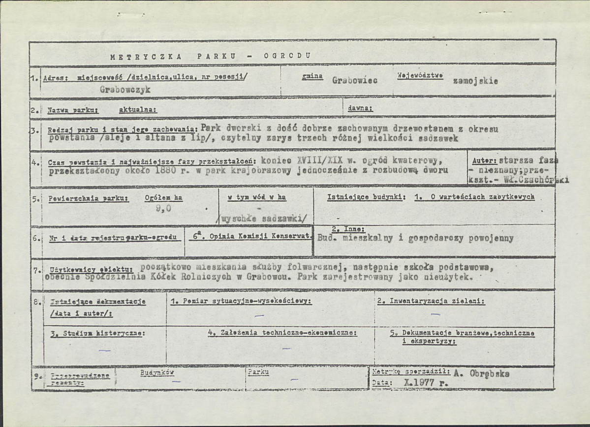 EP - Ewidencja parkowa, skan nr 5