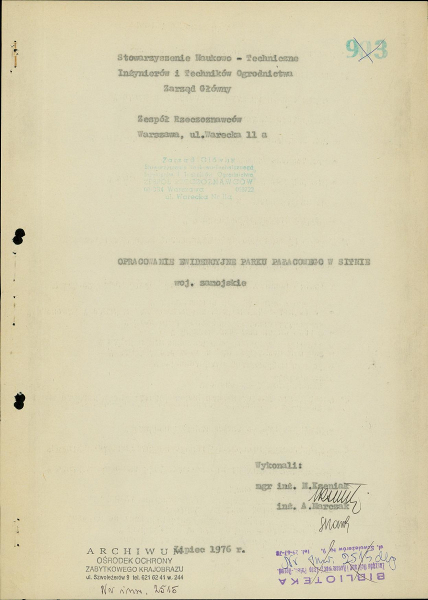 EP - Ewidencja parkowa, skan nr 3