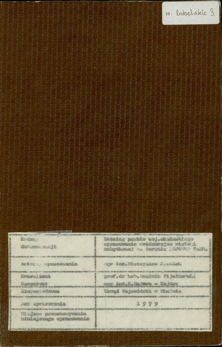 EP - Ewidencja parkowa, skan nr 1