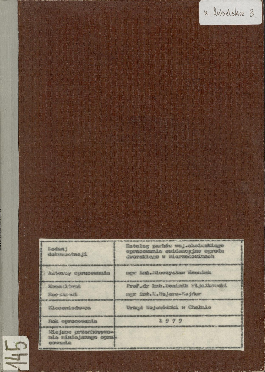 EP - Ewidencja parkowa, skan nr 1
