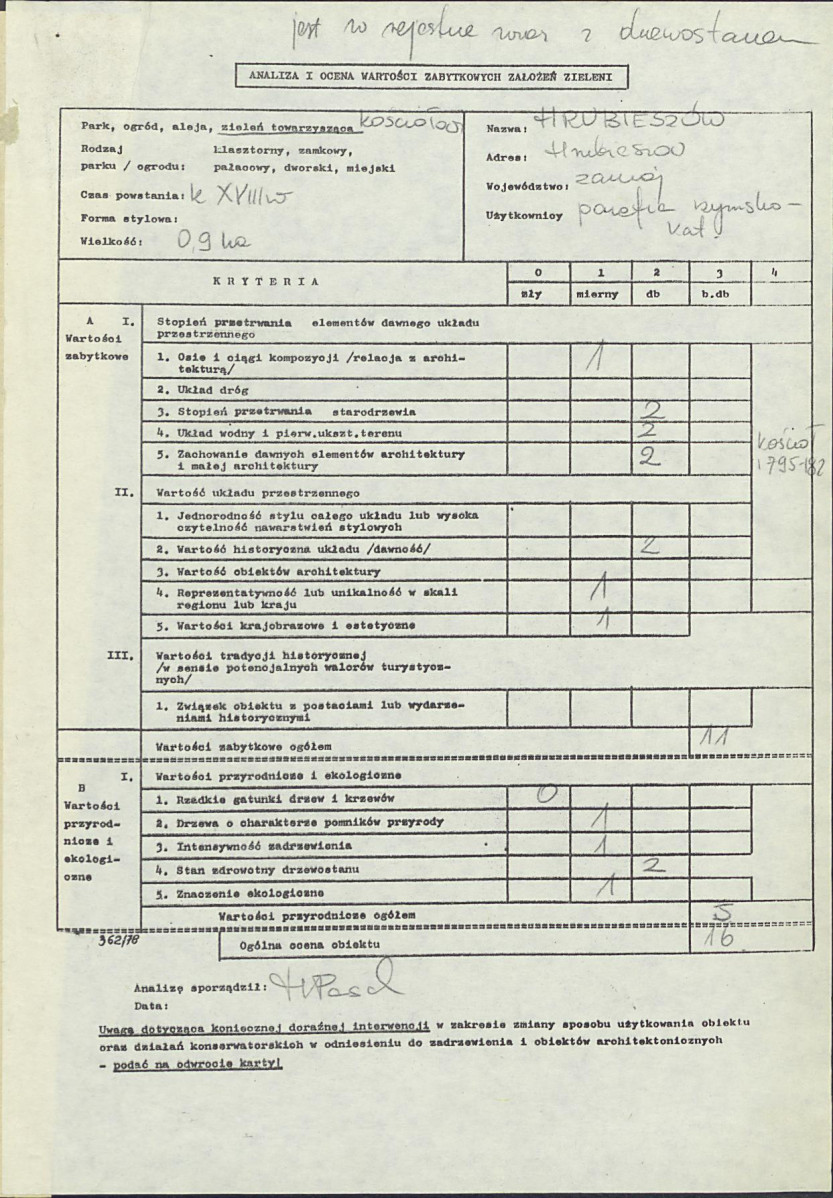 Ewidencja parkowa, skan nr 3
