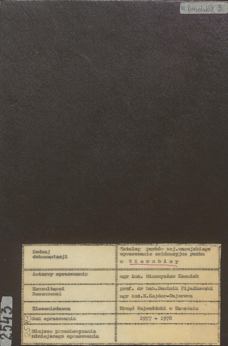 EP - Ewidencja parkowa, skan nr 1