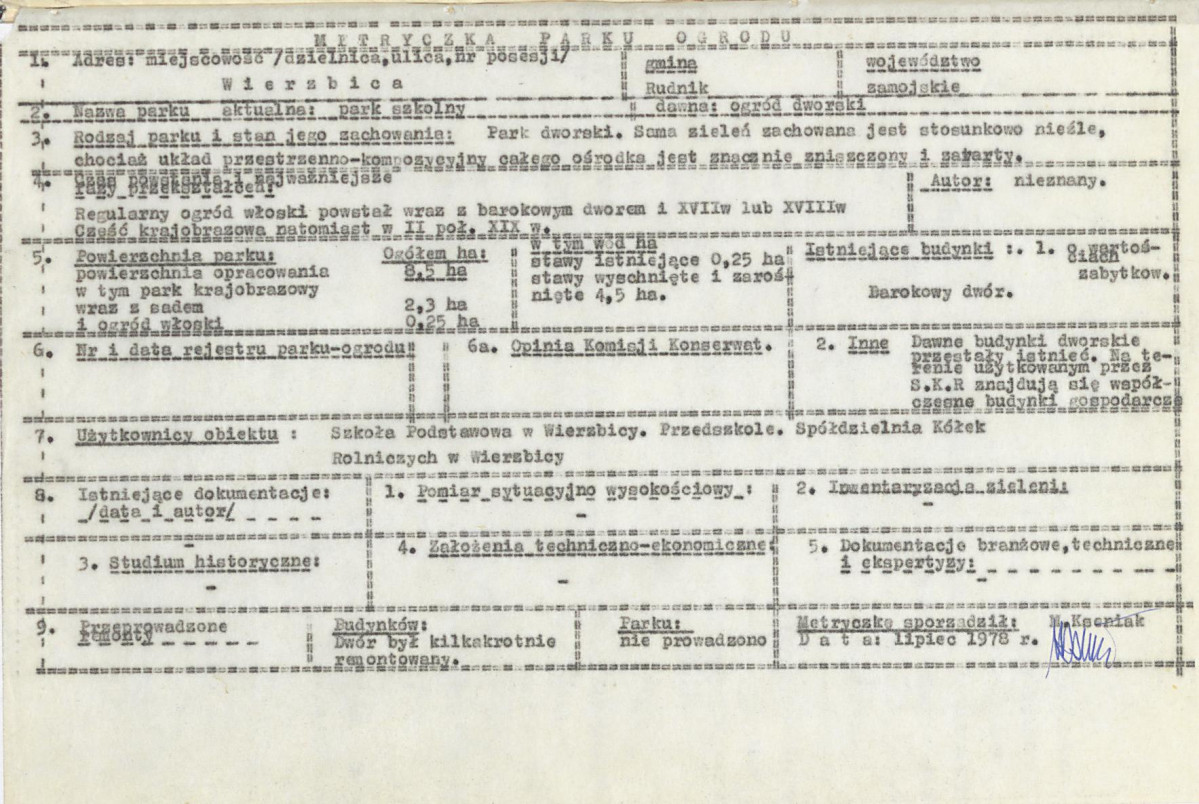 EP - Ewidencja parkowa, skan nr 8