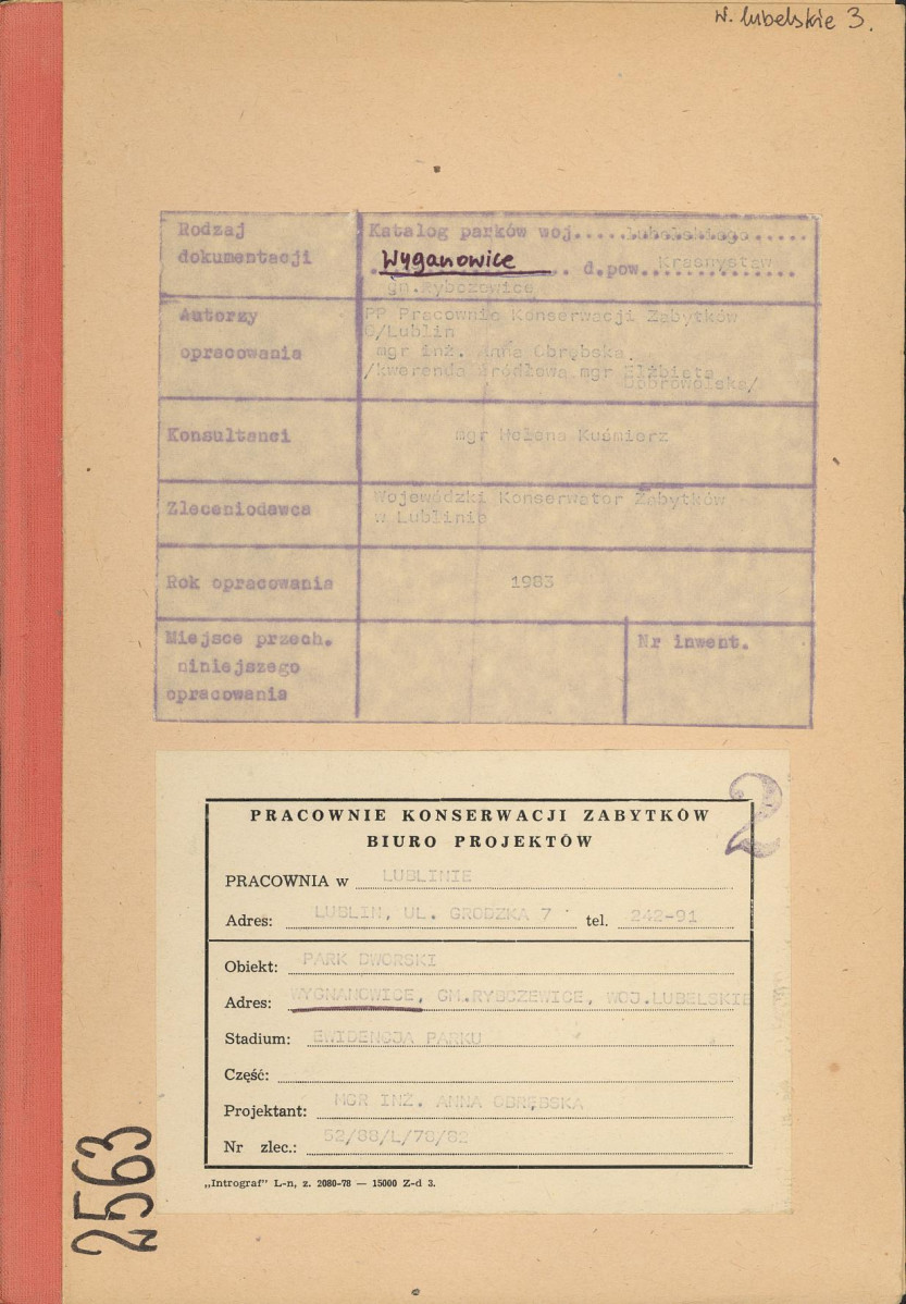 EP - Ewidencja parkowa, skan nr 1