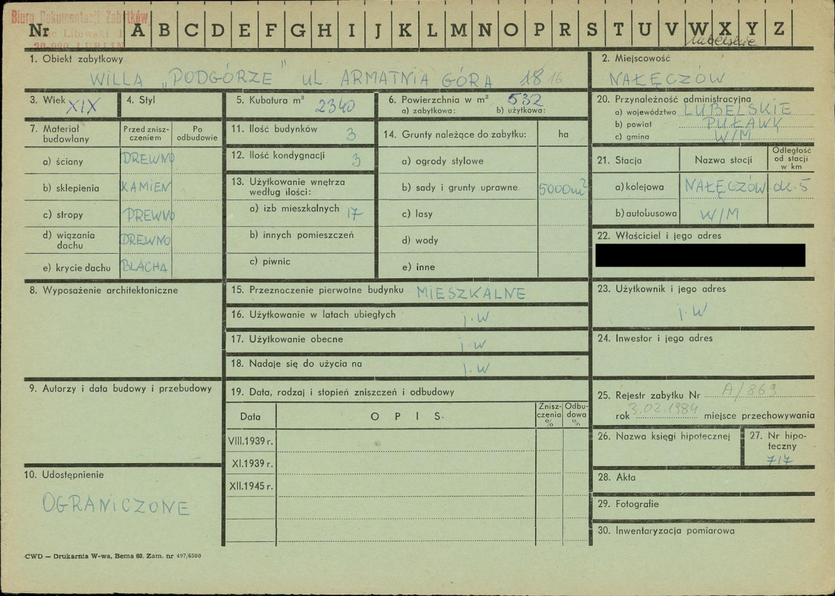 KZ - Karta zielona, skan nr 1