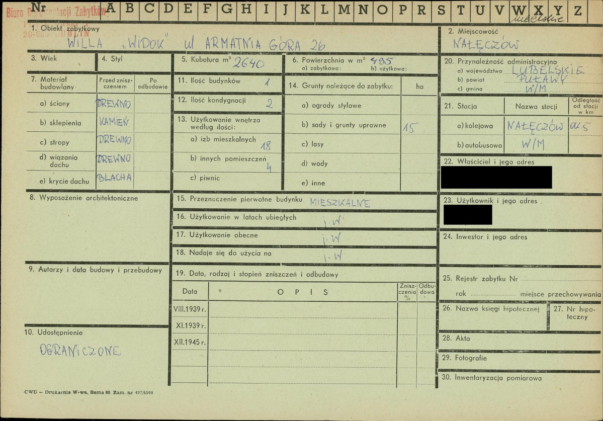 KZ - Karta zielona, skan nr 1