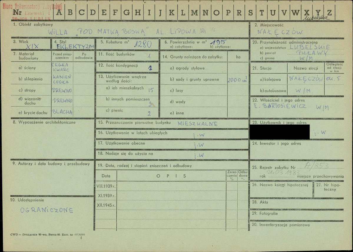 KZ - Karta zielona, skan nr 1