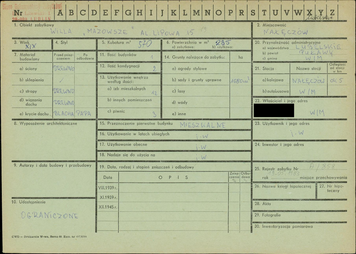 KZ - Karta zielona, skan nr 1