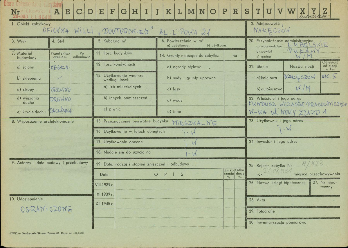 KZ - Karta zielona, skan nr 1