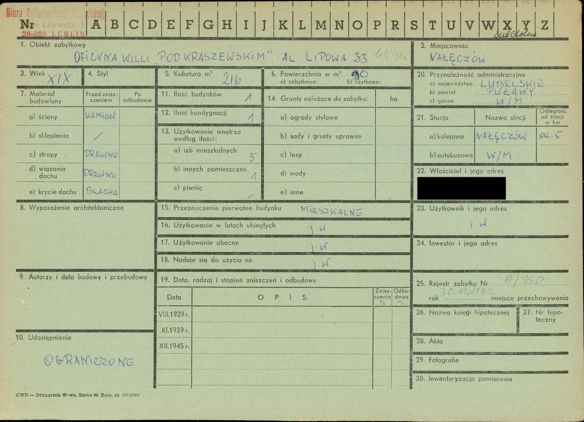 KZ - Karta zielona, skan nr 1