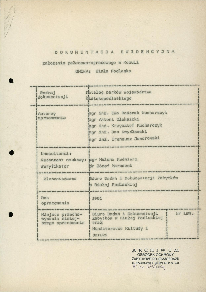EP - Ewidencja parkowa, skan nr 4