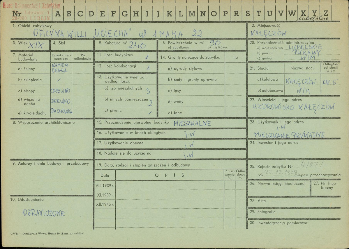 KZ - Karta zielona, skan nr 1