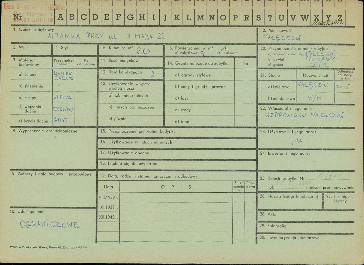 KZ - Karta zielona, skan nr 1