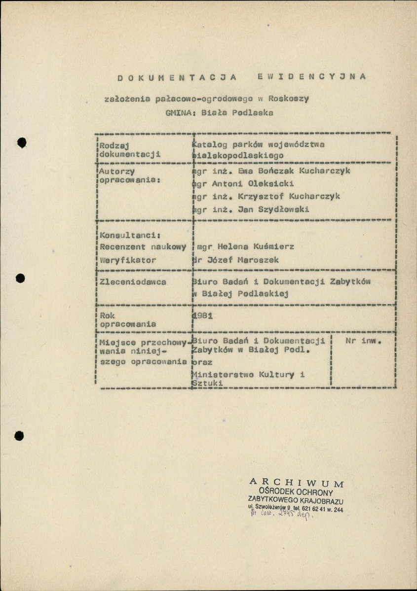 EP - Ewidencja parkowa, skan nr 6