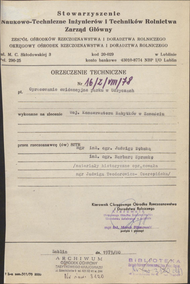 EP - Ewidencja parkowa, skan nr 4