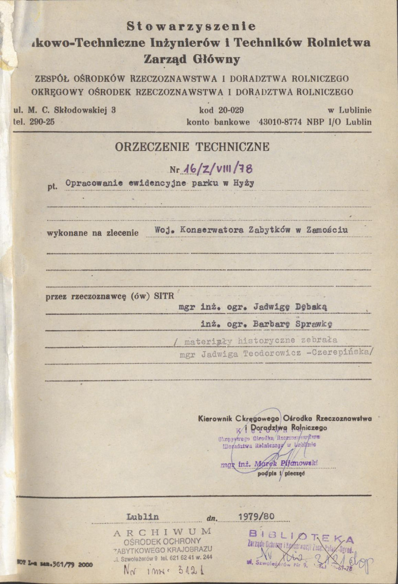 EP - Ewidencja parkowa, skan nr 4