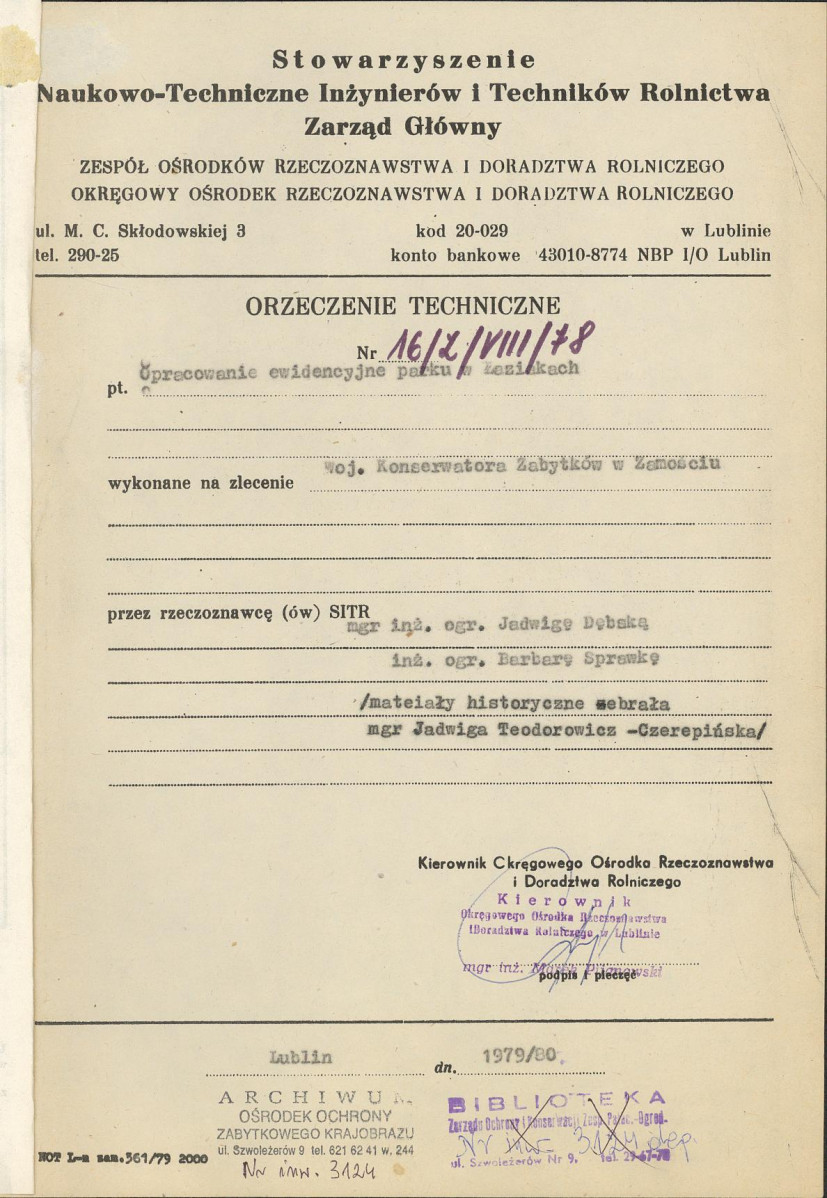 EP - Ewidencja parkowa, skan nr 4