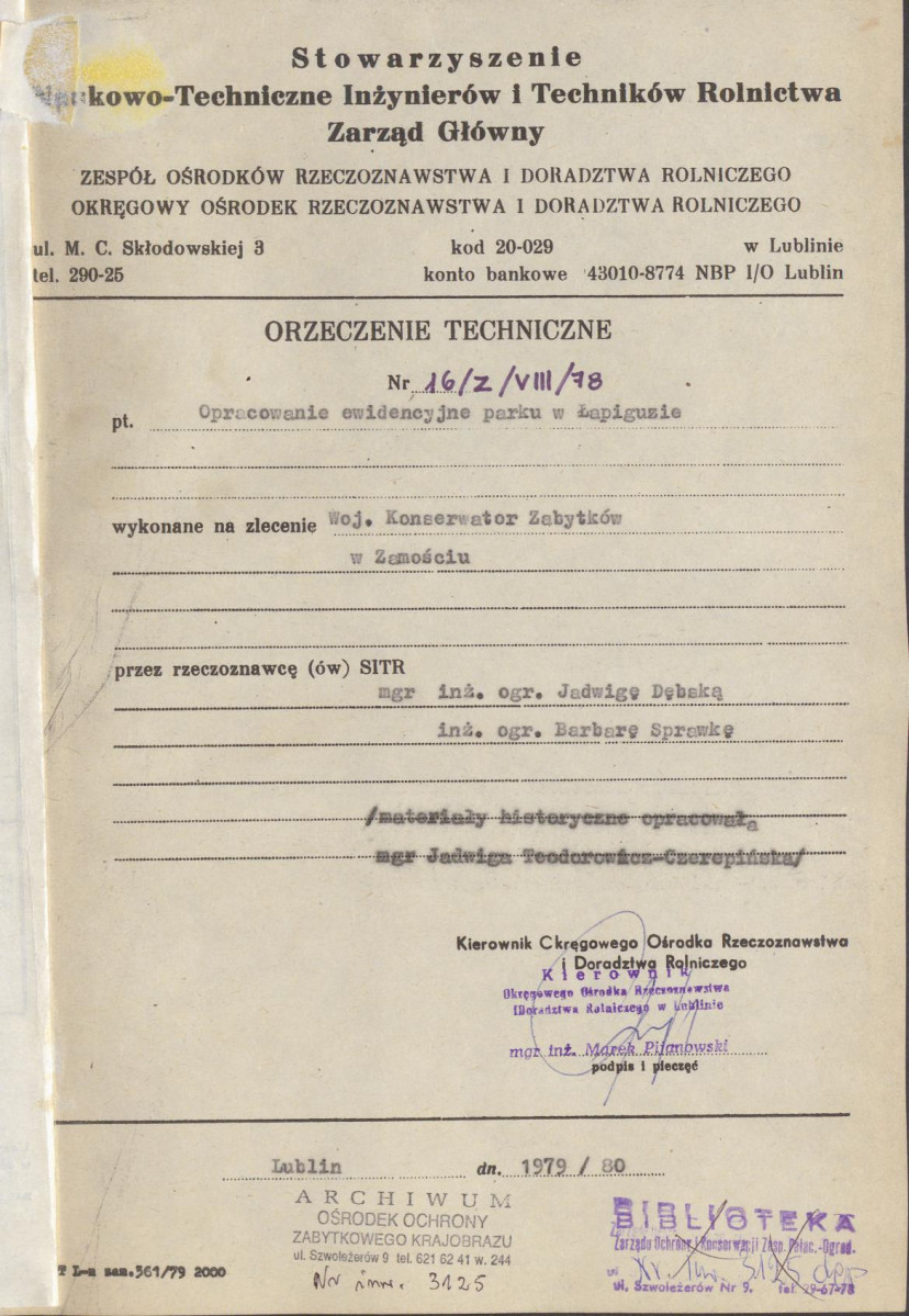 EP - Ewidencja parkowa, skan nr 4