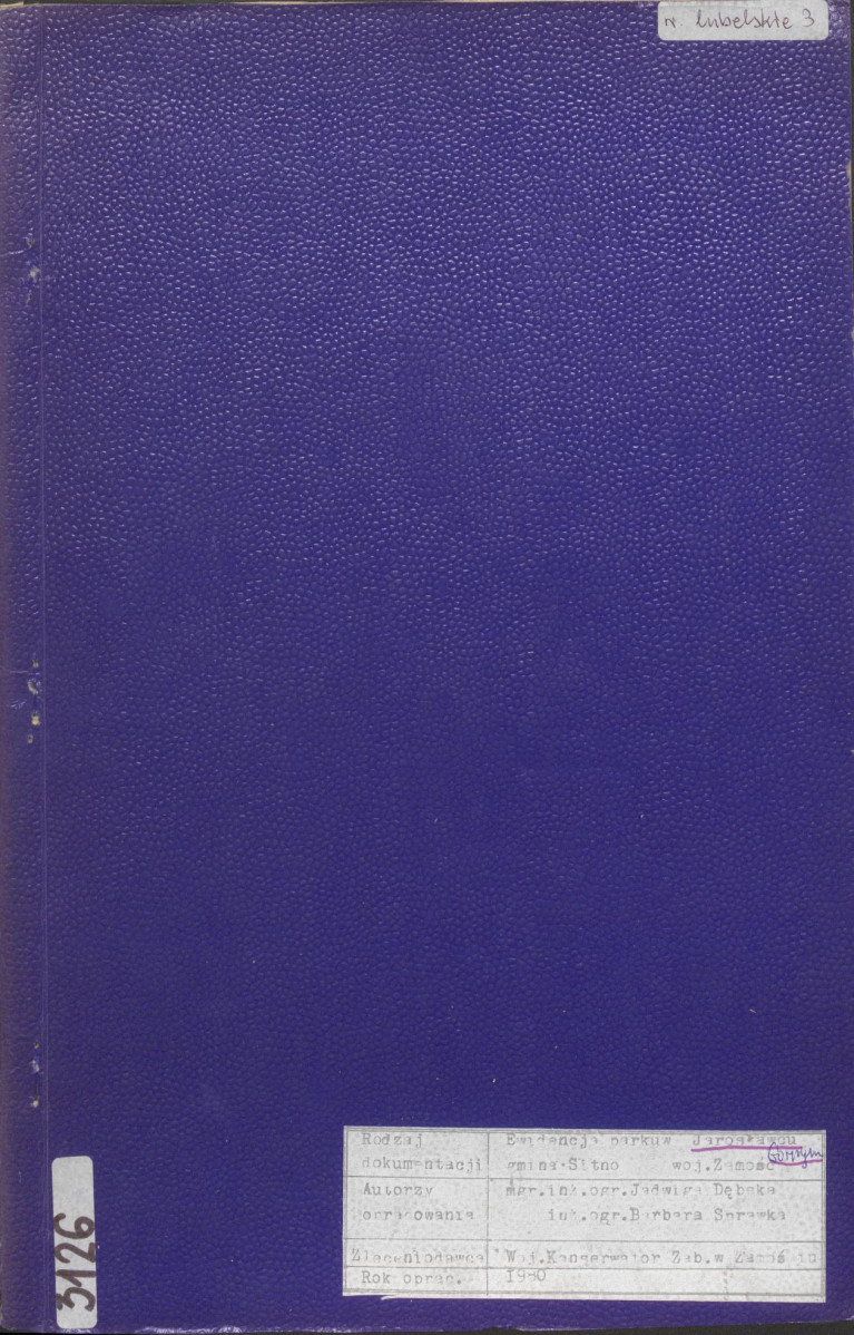 EP - Ewidencja parkowa, skan nr 1