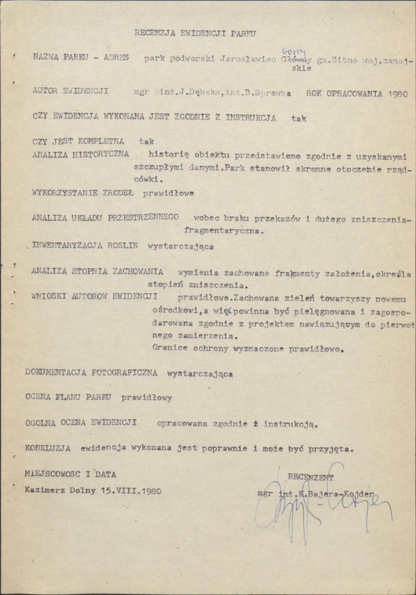 EP - Ewidencja parkowa, skan nr 5