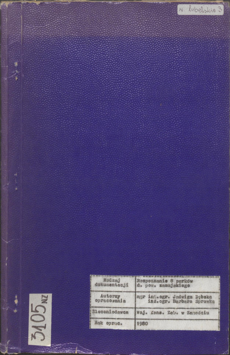 EP - Ewidencja parkowa, skan nr 1