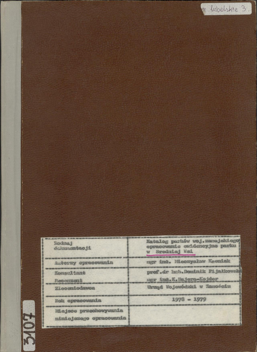 EP - Ewidencja parkowa, skan nr 1