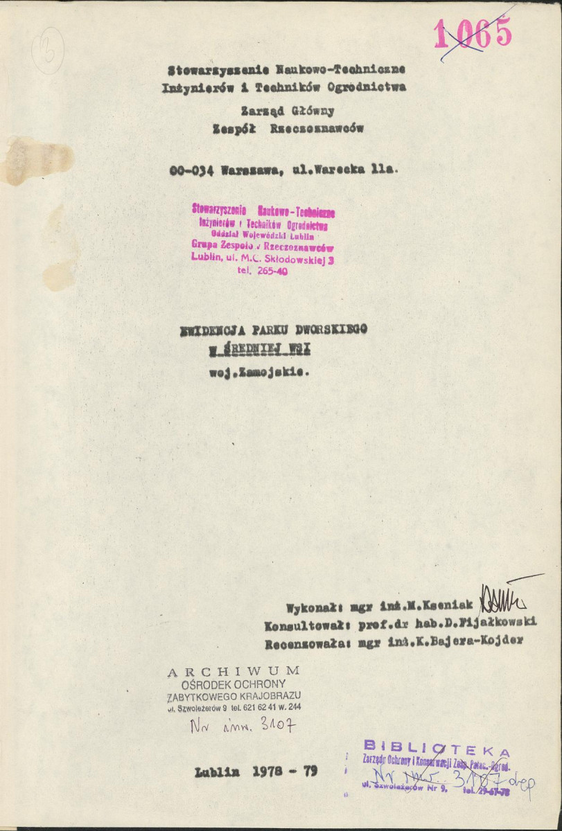 EP - Ewidencja parkowa, skan nr 5