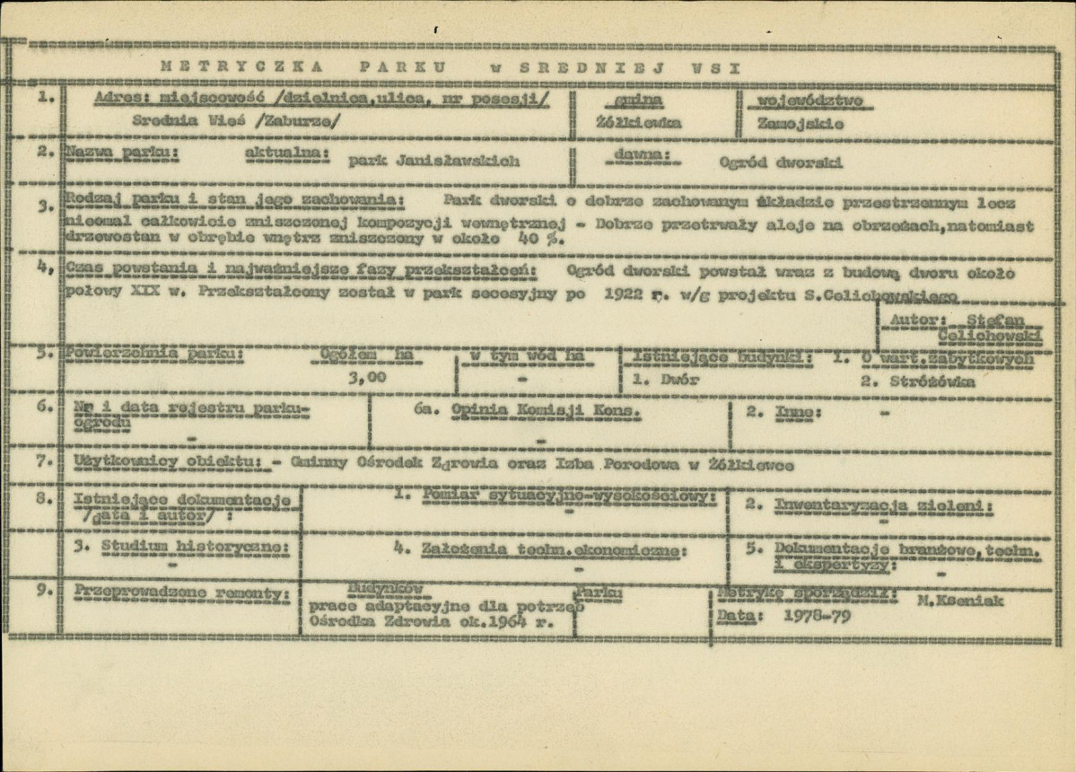 EP - Ewidencja parkowa, skan nr 8