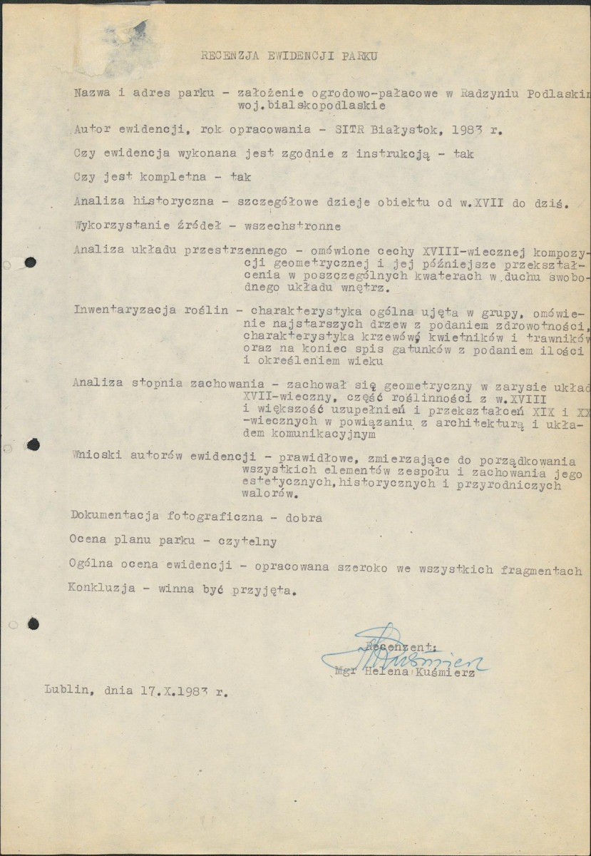 Ewidencja parkowa, skan nr 4