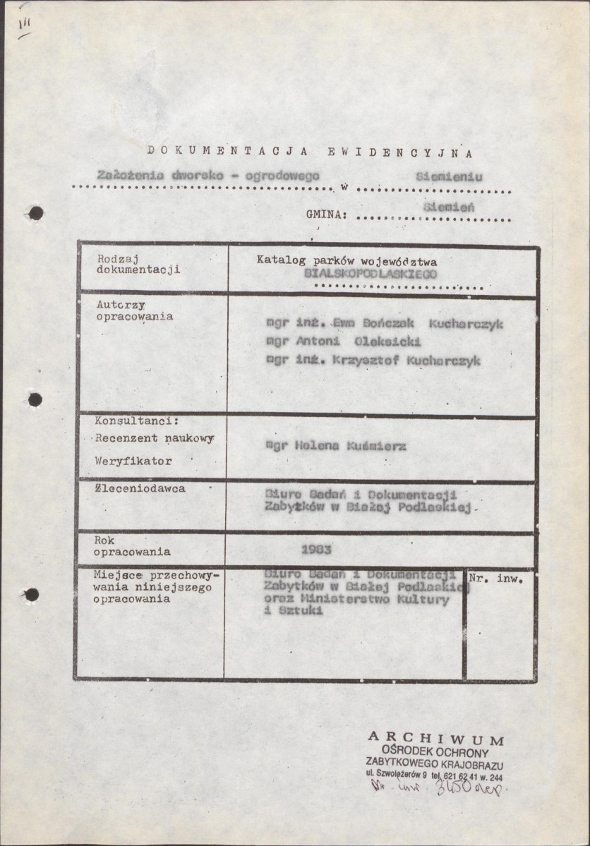 EP - Ewidencja parkowa, skan nr 4