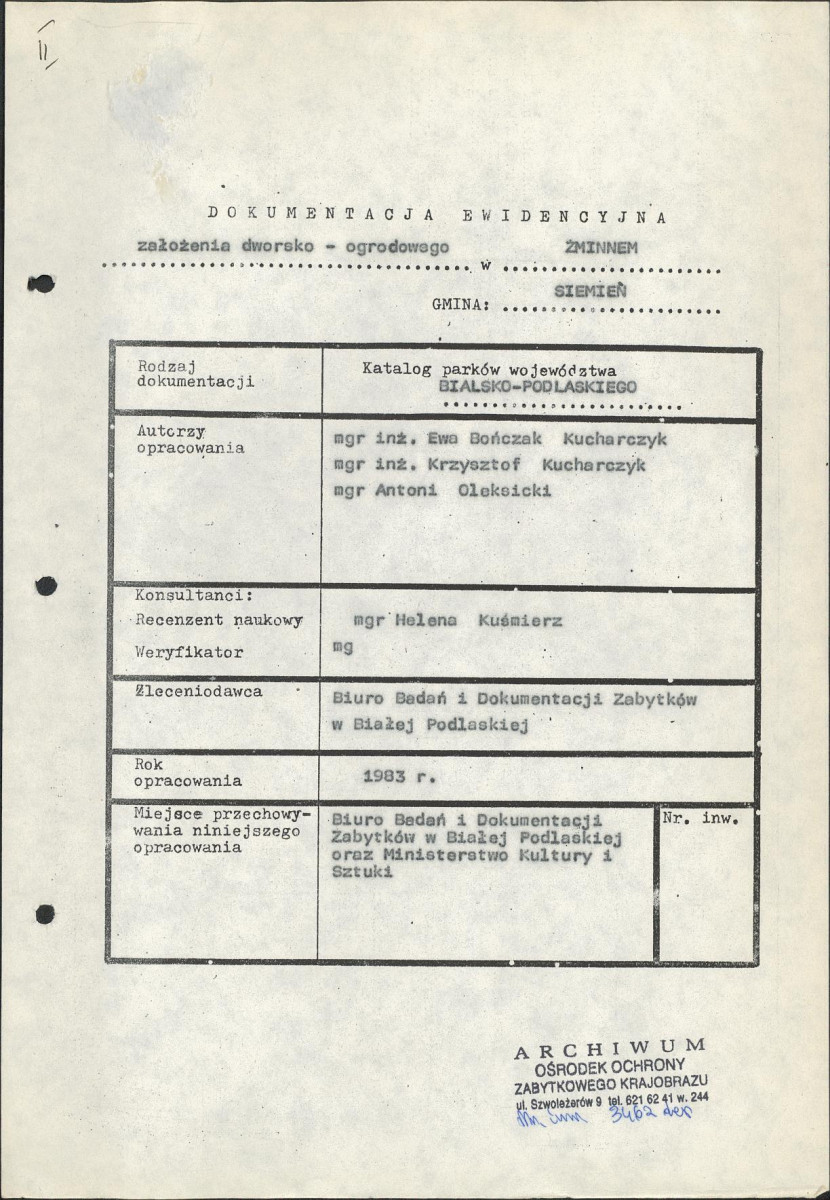 EP - Ewidencja parkowa, skan nr 4