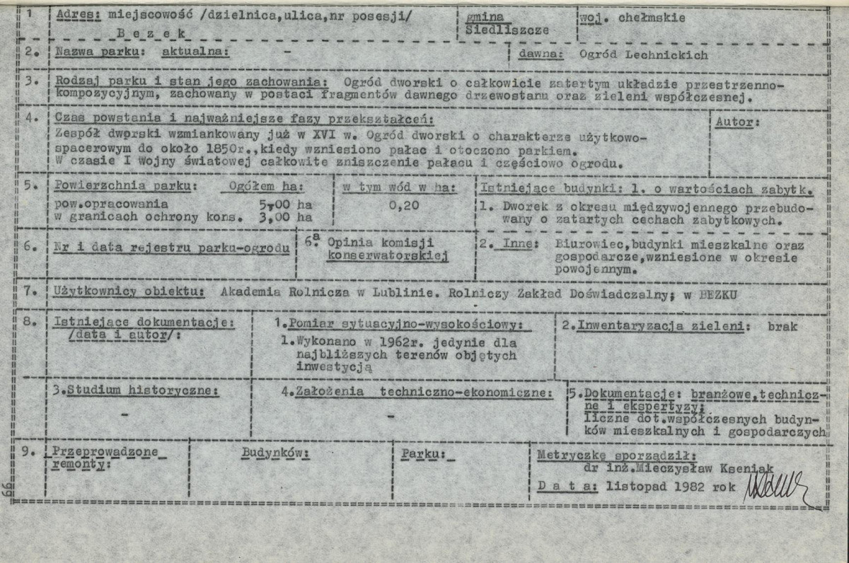 EP - Ewidencja parkowa, skan nr 9